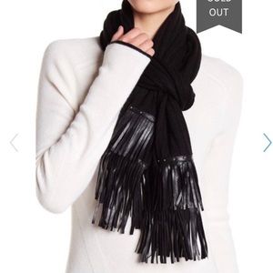 MICHAEL Michael Kors Leather Fringe Scarf